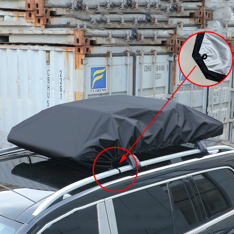 Wasserdichte Auto-Dachträger-Abdeckung, 210D Oxford-Stoff, 170/190/230/270 x 145 cm, für Off-Road-SUV, Automobil, Dach, Gepäck, Cargo-Tasche, Regenschutz – Detail 4