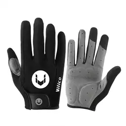 Summer Shockproof Full Finger Cycling Gloves - UV Protection & Wear - Resistant Outdoor Sports Accessory (M)