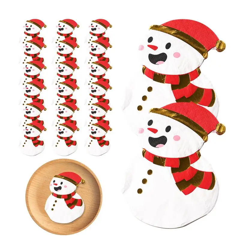 Dinner Table Napkins Holiday Table Decor Printing Paper Towel Christmas Design Paper Napkins Tableware Decor For