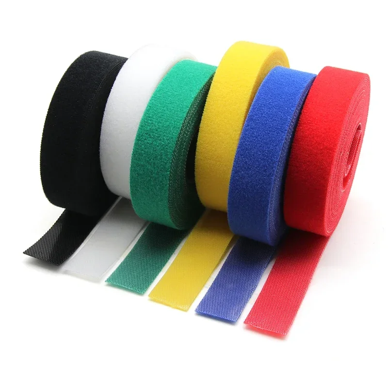 Cinghia Per Cavi Riutilizzabile In Nylon 20mm X 5m - Fascette A Strappo Per Organizzare E Fissare Cavi, Colore Bianco - 2