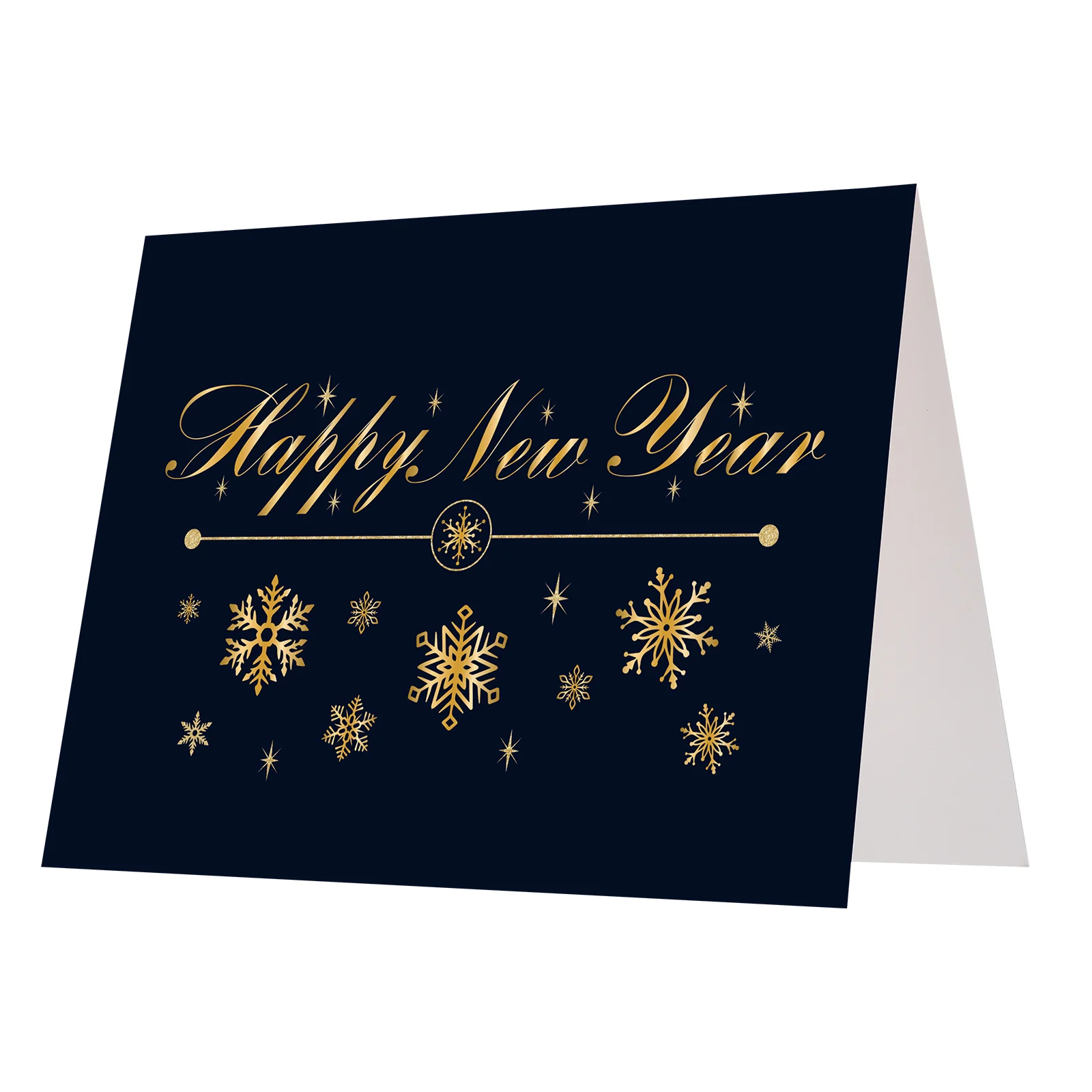 1 Set New Year Greeting Cards, Holiday Greetings Fold Over Cards 30Pcs and Envelopes 30Pcs, New Year Message Cards Box Set for