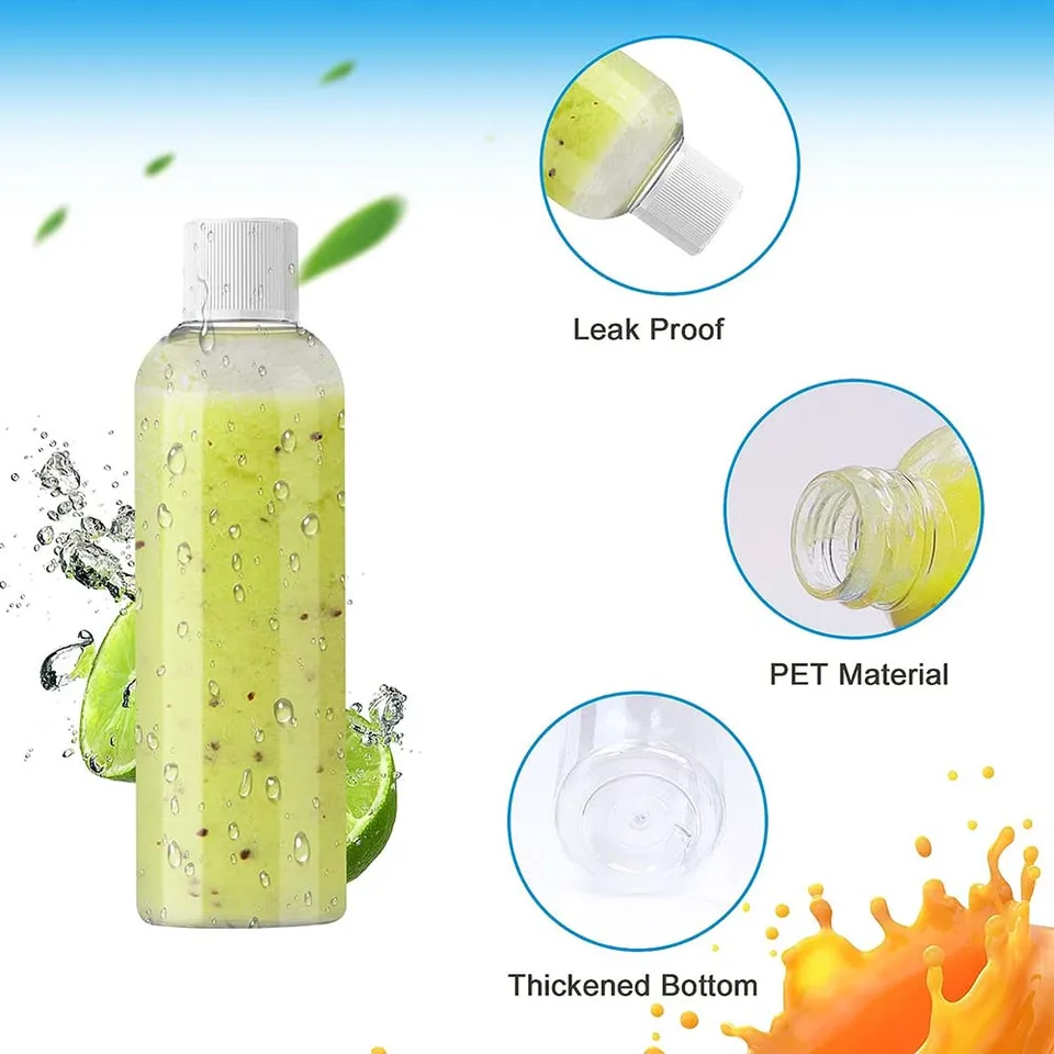 Bouteille à Jus Réutilisable 2 Litres Avec Graduation - Plastique, Couvercle Anti-Fuite, Transparente - 8