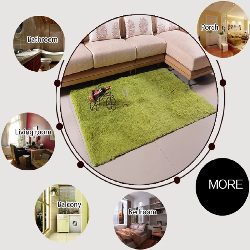 RULDGEE Indoor Alfombra Living Room Bedroom Rectangle Soft Carpet Modern Shaggy Children Anti-Slip Backed Home Decorate Area Rug