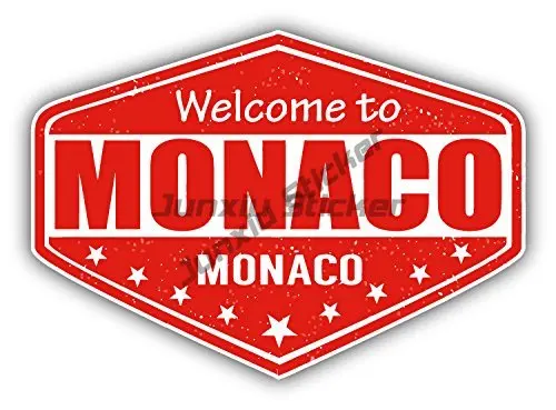Monacan Coat of Arms and Flag Oval Sticker for Bumper, Laptop, and More