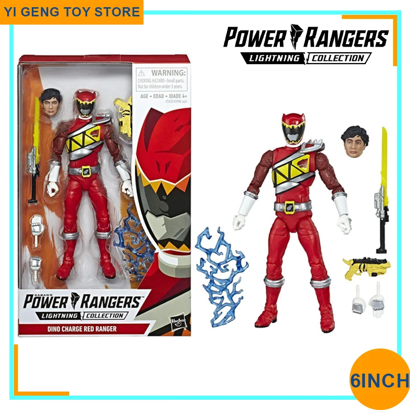 

Original Power Rangers Lightning Collection Dino Charge Red Ranger Action Figure 6 Inch Collectible Model Doll Toys Kids Gifts