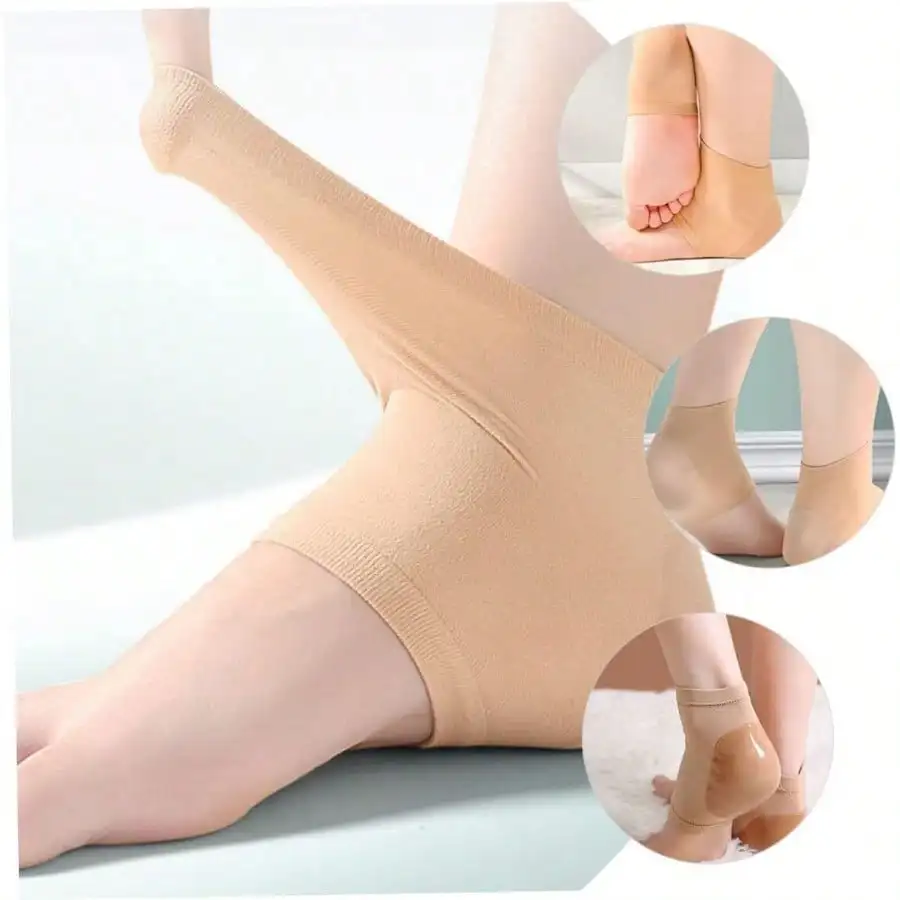 Breathable Gel Heel Socks for Cracked Feet