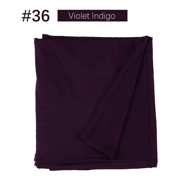 Muslim Women Premium Instant Cotton Jersey Hijab Scarf Jersey Hijabs Scarves With Hoop Pinless HeadScarves 53 colors 36