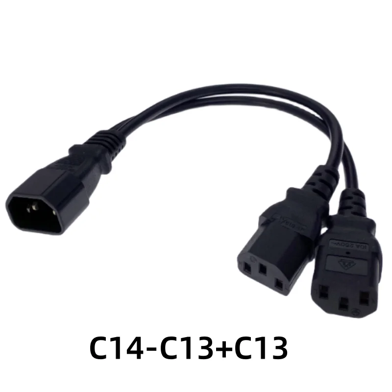 블랙 IEC320 C14-2 C13 C5 C7 C8 UPS PD 분배기 전원 코드, 수-암 익스텐션 데이터 라인, 30cm 케이블, 2 in 1