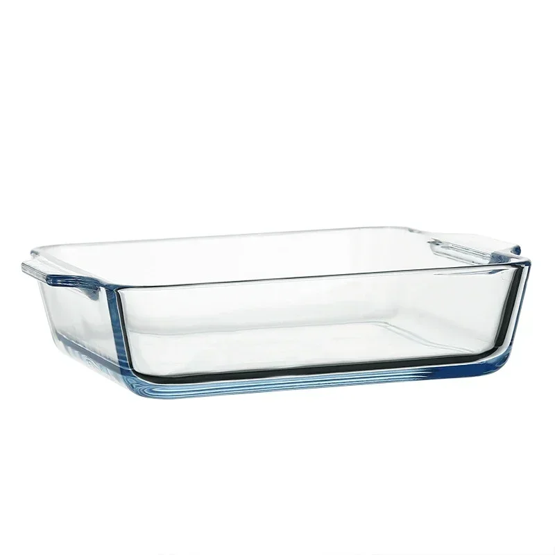 Transparent Microwave Oven Bakeware Glass Saucepan Tray Large Household Capacity Dinner Binaural Plate Storage Tablewar