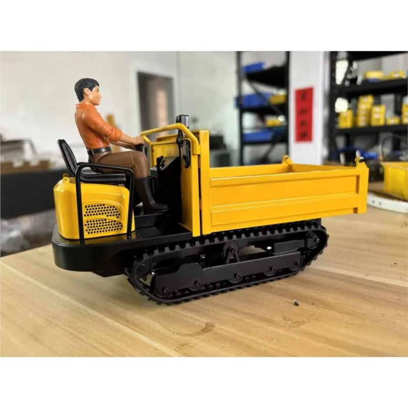 RC 유압 트랙형 운반차 트럭 1/14 C12R RTR 무선 조종 금속 덤퍼 자동차 모델 소형 작업 현장 기계 성인용 장난감