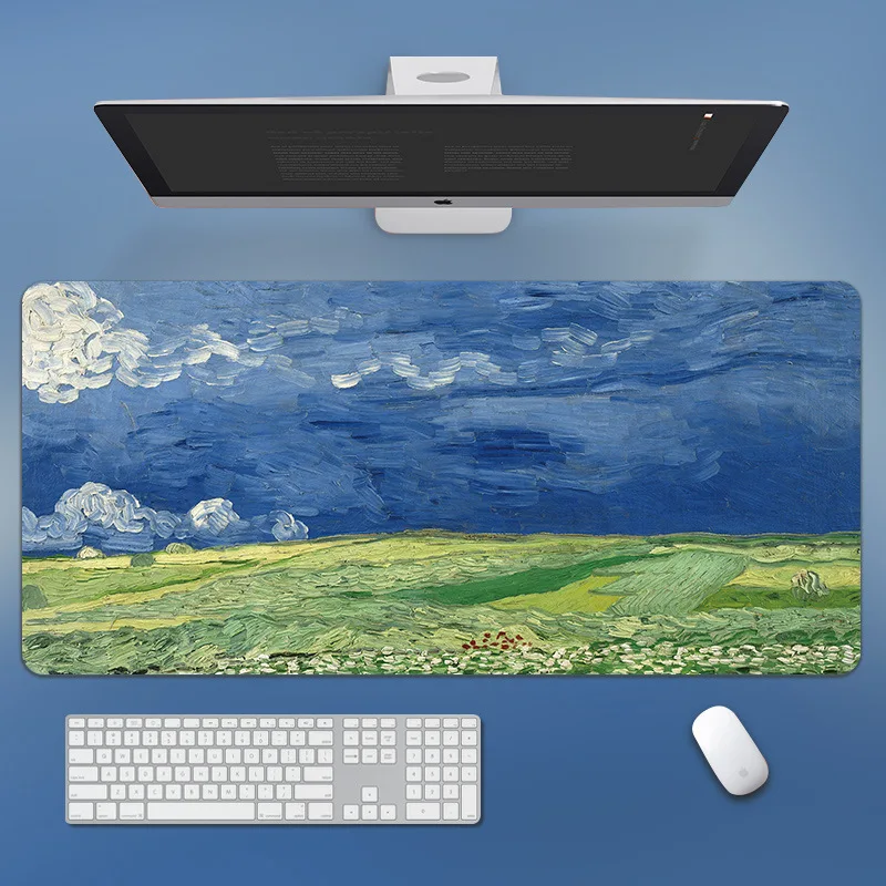 

Large Size Mouse Pad Oil Painting 900x400MM Gaming Mat XXL 800x300MM Table Cover Desk Mousepad Keyboard Mats PC Accessories