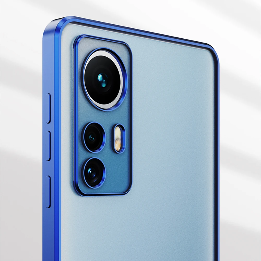 Luxuriöse, galvanisierte Telefonhülle für Xiaomi Mi 12S 12 Pro, transparente, matte TPU-Hülle, Funda für Xiaomi 12S 12X 12, Anti-Fal_voghion.com