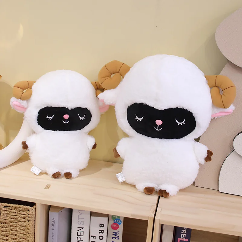 30-36cm Cute Standing Lamb Plush Toy Soft Stuffed Animal Couple Sheep Plushies Dolls Babys Sleeping Pillow for Girls Gifts Decor значок sleeping sheep