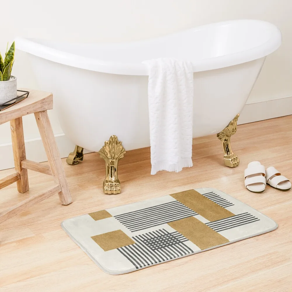 

Stripes and Square Composition - Abstract Bath Mat Carpet Rug Bathroom Carpets Baths Bathroom Mat