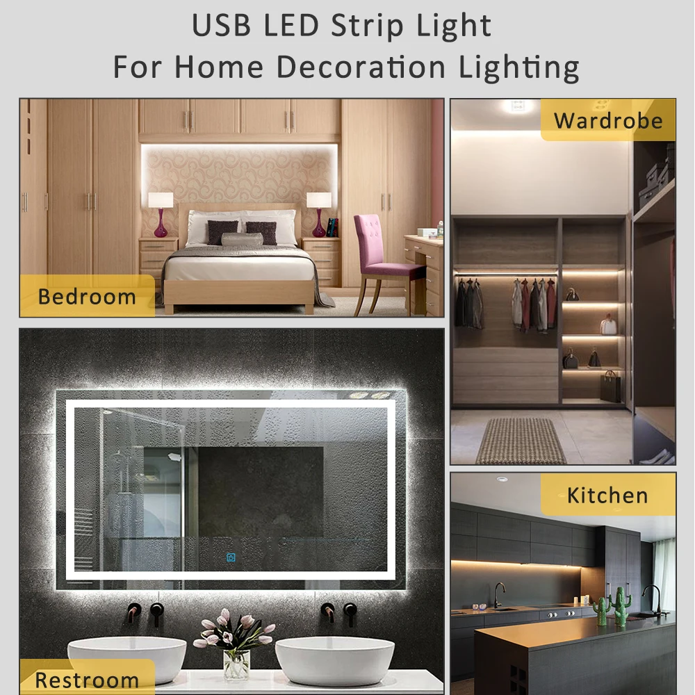 5V USB COB LED 스트립 라이트 320Leds/M 디밍 스위치 포함 따뜻한 자연 백색 3000K 4500K 6500K 유연한 라이트 벨트 홈 데코용