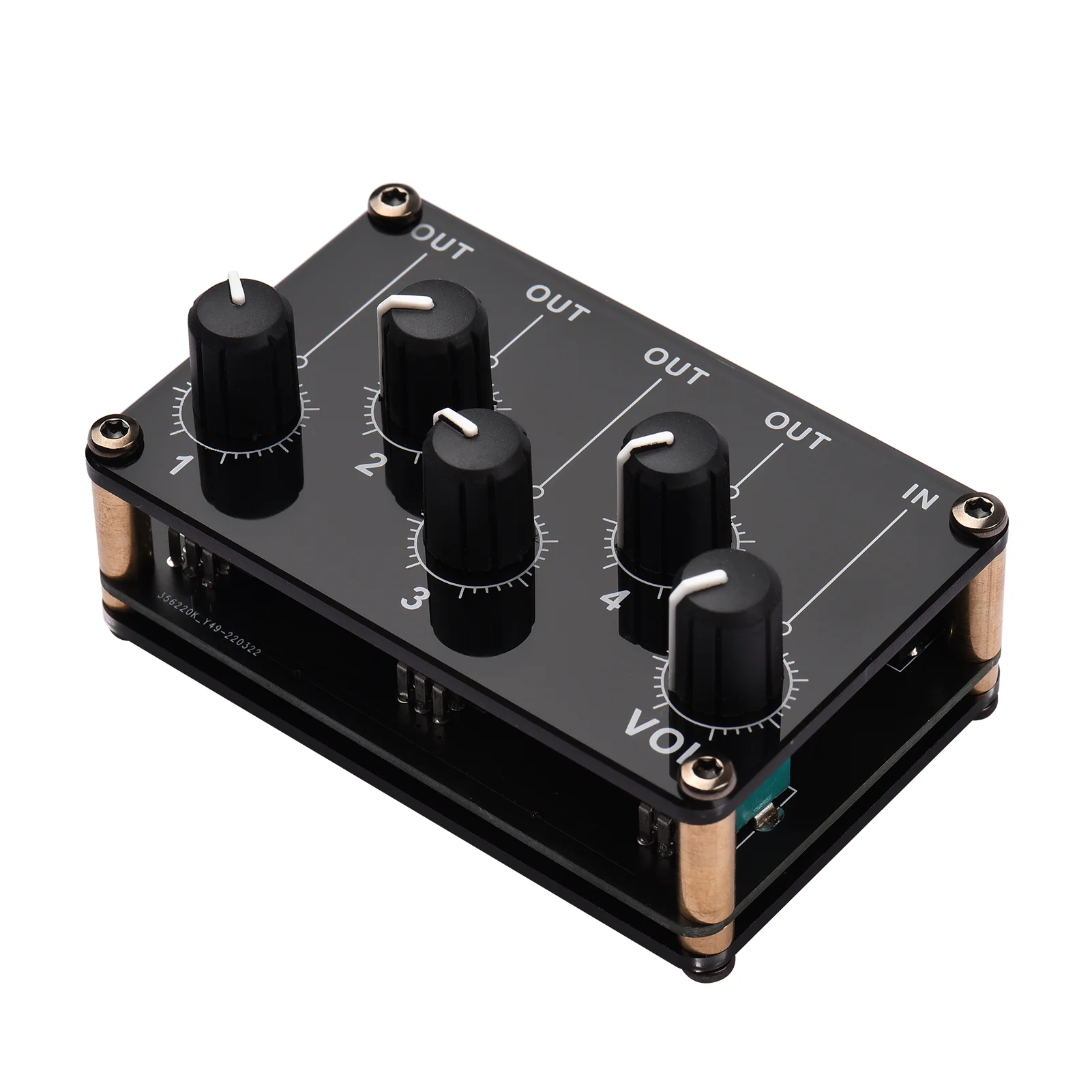 1-in-4-out Passive Mixer Module Mini Stereo 4Channel Passive Mixer Audio 1 Audio Input to 4 Output Ultra Compact Low Noise
