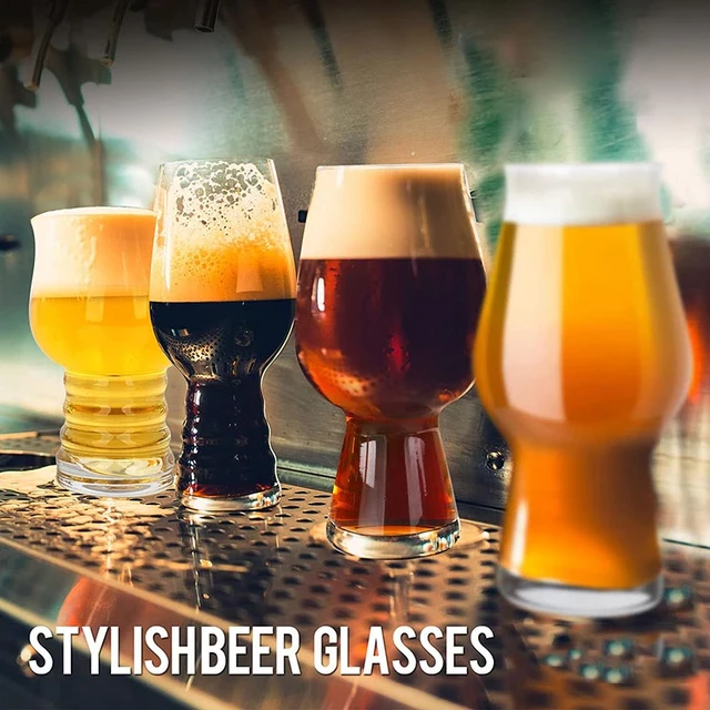 True Vasos de cerveza de trigo, vaso de cerveza Pilsner, cristalería para  amantes de la cerveza arte…Ver más True Vasos de cerveza de trigo, vaso de