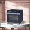 New Design Digital Touch Smart Air Fryer Factory Price 30L Large Capacity Multifunctional Oil Free Air fryer Toaster Oven 6