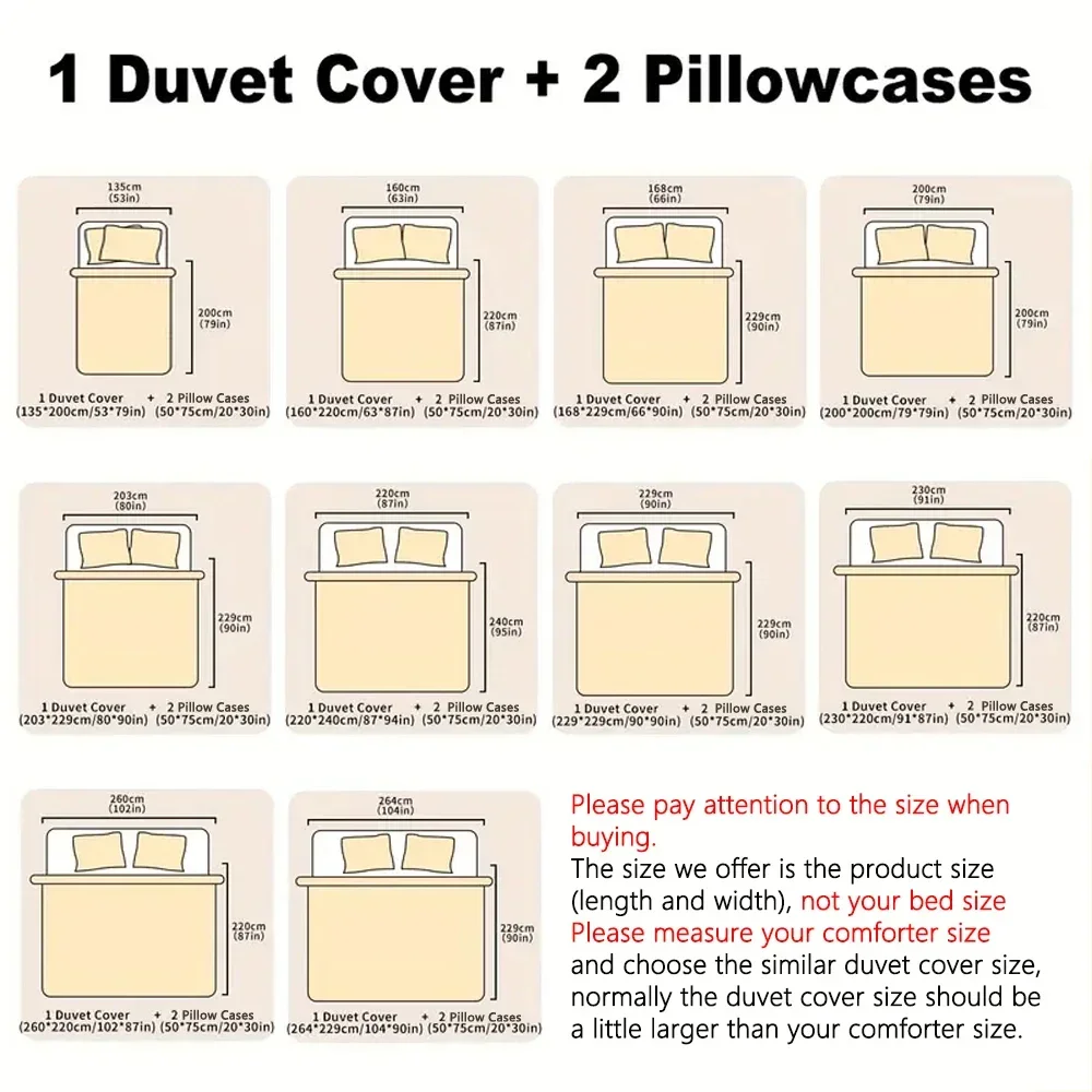 3pcs Anime Girl Printed Quilt Set- Includes 1 Quilt Cover and 2 Pillow Cover (without Filler)