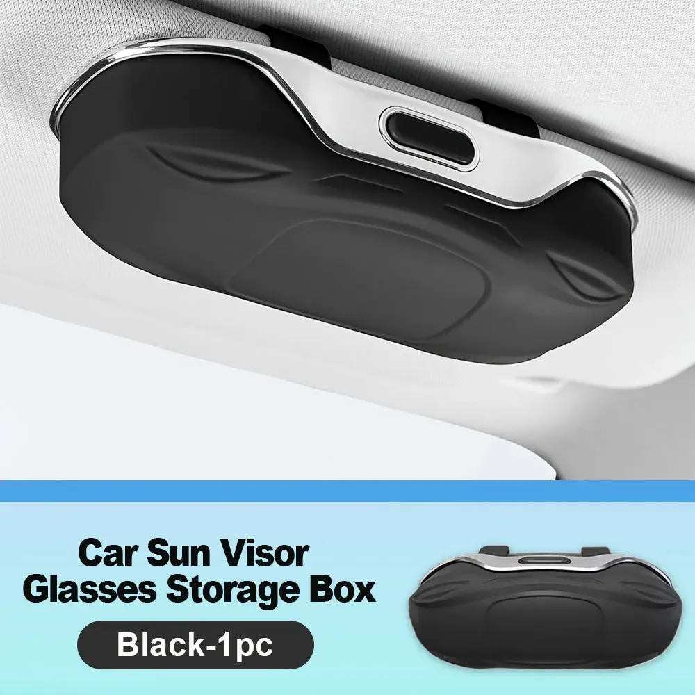Portable Car Sunglasses Storage Case - Anti-Scratch Eyeglasses Protection Box
