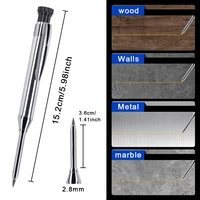 Professional Metal Long Head Woodworking Mechanical Pencil with Lead Refills, for Carpenter Marking Engineering Drawing Tool 2