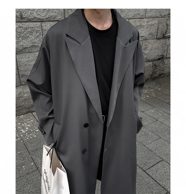 Autumn New Coats Loose Mid Length Over Knee Thin Windbreaker