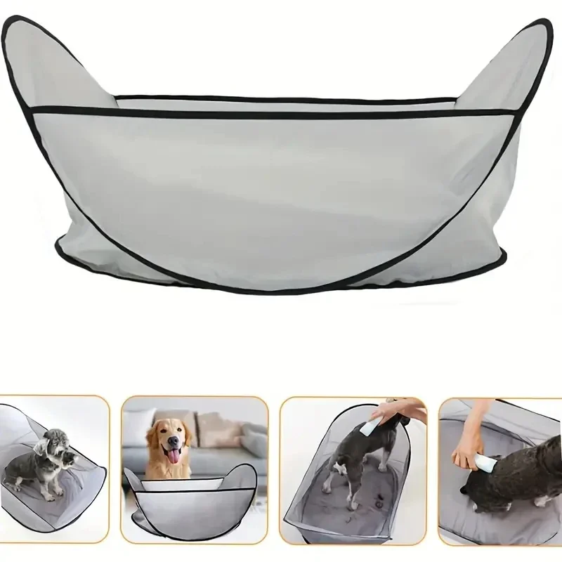Easy Dog and Cat Hair Catcher Tent-Waterproof Adjustable, Neat Barbering Cape for Easy Trimming and Shaving