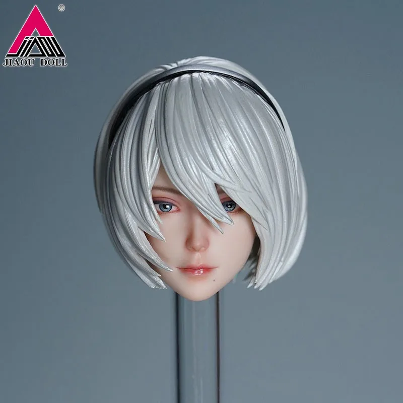 

Pre Sale SUPER DUCK SDH046 1/6 NieR 2B Girl Head Sculpt with Eye Mask Model Fit 12" TBL PH Female Soldier Pale Action Figure