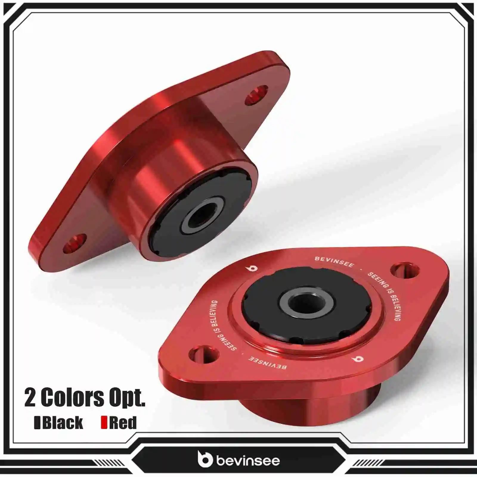 BEVINSEE 10mm Rear 85A Polyurethane Shock Mounts For BMW E46 E30 E36 Z3 Z4 Replaces 33521092362 33521137972