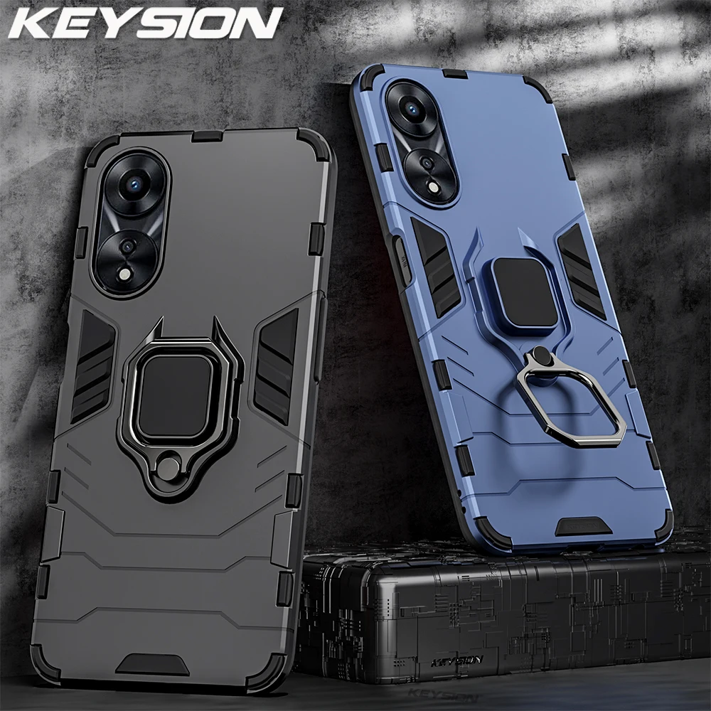 KEYSION Shockproof Armor Case for OPPO A78 5G A58 A58X 5G Silicone PC keysion-shockproof-armor-case-for-oppo-a78-5g-a58-a58x-5g-silicone-pc