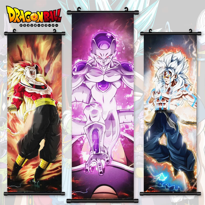 

Canvas Print Animes Paintings Dragon Ball Poster Wall Goku Art Super Saiyan Picture Japan Home Decor Hanging Scrolls Living Room