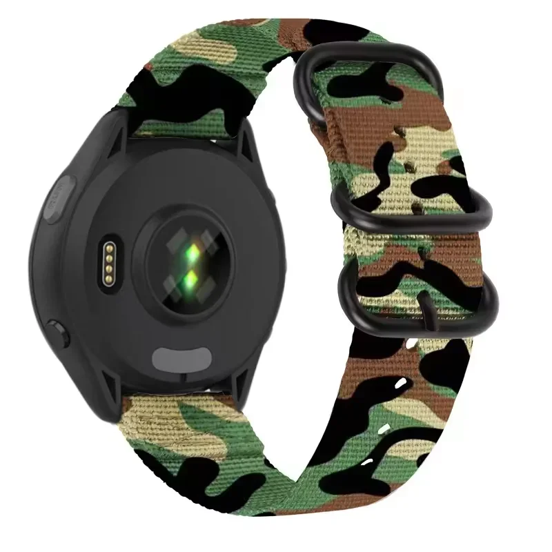 Premium Nylon Loop Band with Three-Ring Metal Buckle - Lightweight & Durable Bracelet