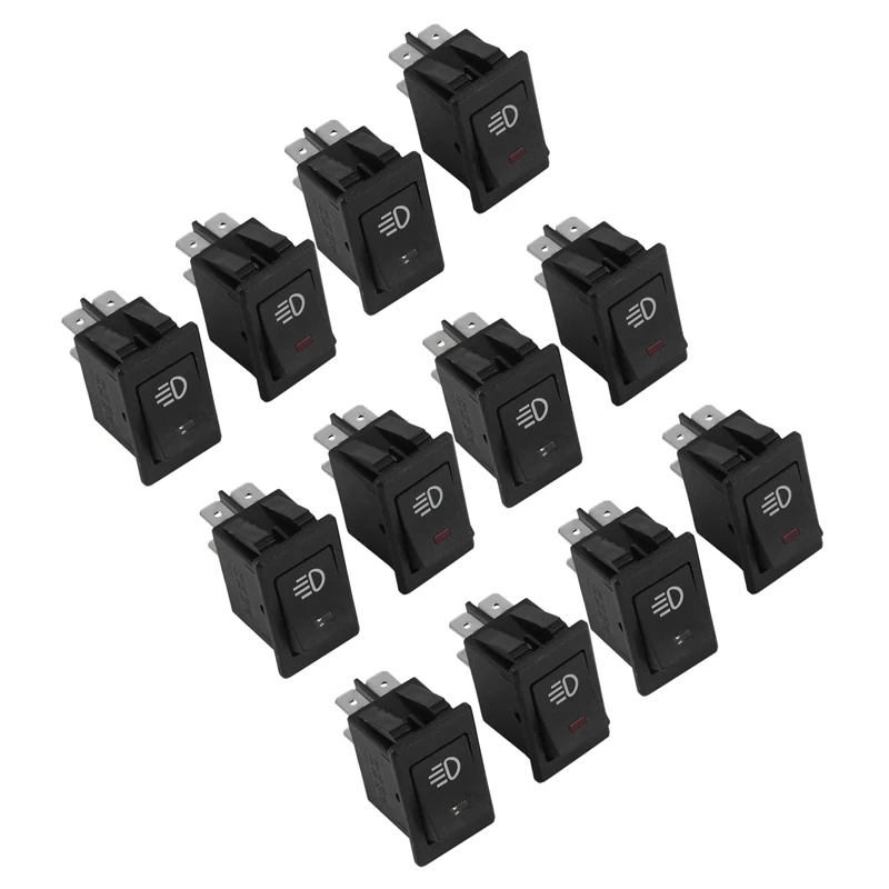 

12X 12V 35A автомобиль грузовик лодка туман фототуманный переключатель фотография панель Переключатель 4Pin черный