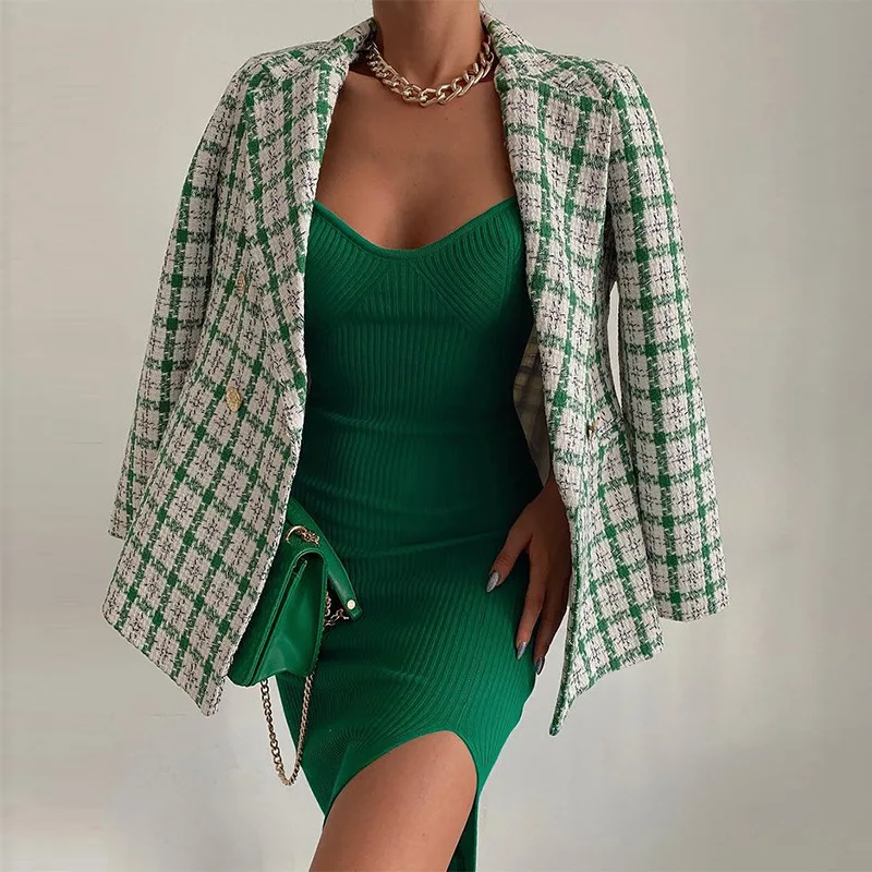 

2022 Summer Green Midi Bodycon Dress Knitted Sleeveless Backless Black Y2K Off Shoulder Party Dress