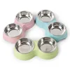 Double Pet Bowls Dog Food Water Feeder Stainless Steel Pet Drinking Dish Feeder Cat Puppy Feeding Supplies Small Dog Accessories 6