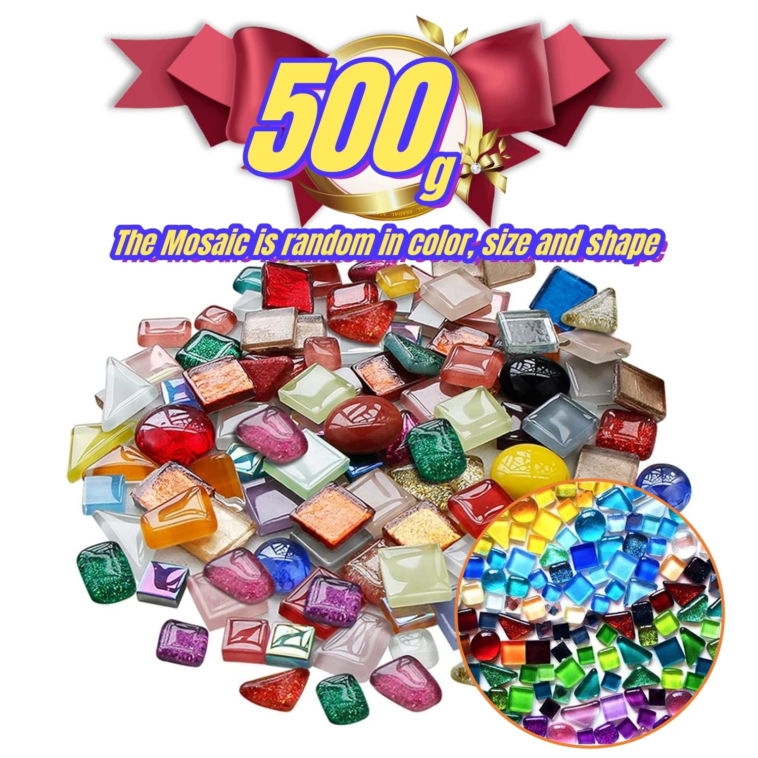 Mixed Color Irregular Crystal Mosaic Tiles 500g for Craft Bathroom Kitchen Home Decoration DIY,glass mosaic tiles,diy mosaic supplies,crystal mosaics supplies