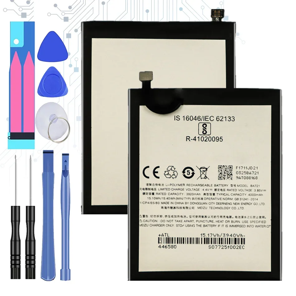 

BA721 BA 721 Replacement Battery for Meizu Meilan Note 6 Note6 M6 M721Q Mobile Phone Bateira 3920mAh