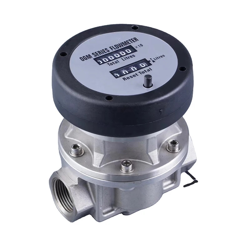 High Flow Rate Stainless Steel Oval Gear Flow Meter 1' 1.5' 2' Mechanical Counte