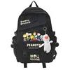 Snoopy Cartoon Student Backpack Boys Girls Junior High School ins Large Capacity Travel Schoolbag Nylon Shoulder Bag handbag 6