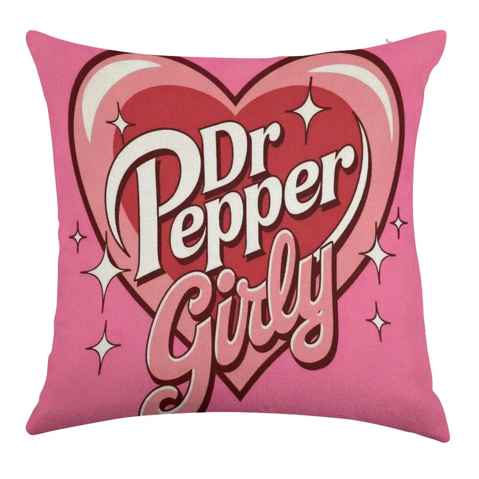 Dr Pepper Decorative Square Pillow Cover 18x18