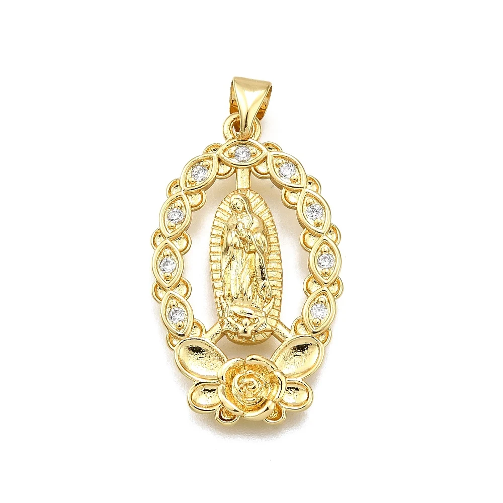 PandaHall 10 Stück 18K Vergoldete Jungfrau Maria Anhänger Katholische Rosenkranz-Anhänger für DIY Damen Halsketten Schmuckherstellung Zubehör – Detail 21