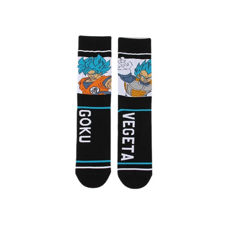 Dragonball Z Socks Frieza Kakarotto Vegeta Cartoon Socks Pure Cotton Male Fashion Trend Tube Socks Adult Sports Socks Boy's gift