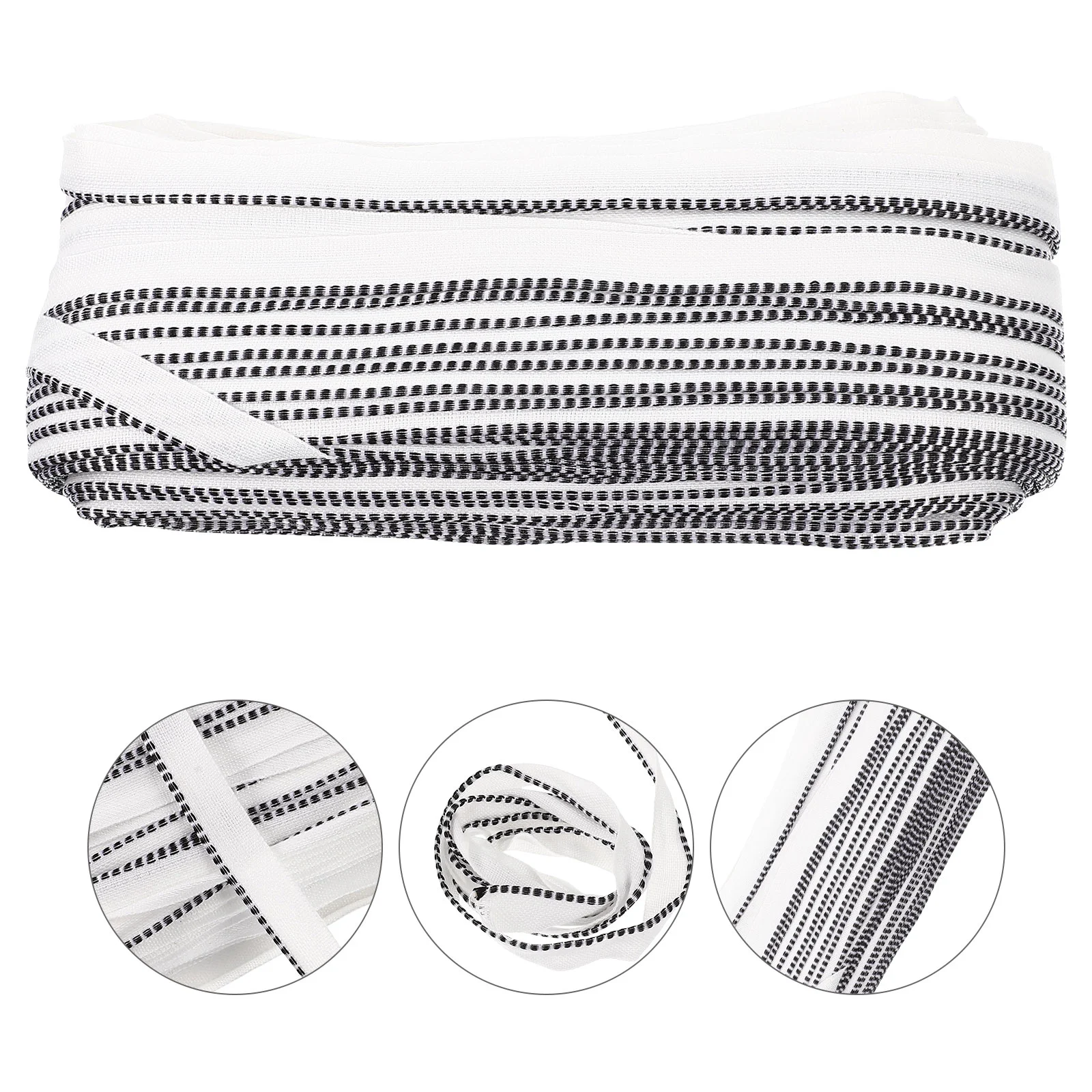 Black White Dots Polyester Book Headbands Photo Headbands Book Binding Belts Diy Supplies Bookbinding Bands Office Binding Combs