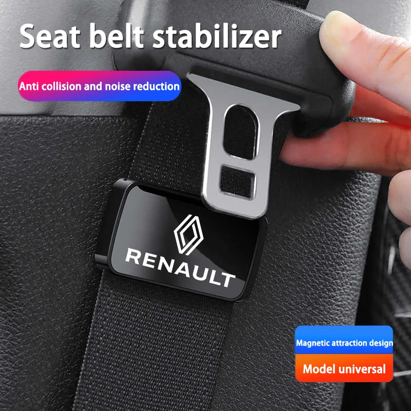 새로운 Renault Clio Megane Captur Master Logan Kangoo Trafic Duster 용 자기 자동차 인테리어 안전 벨트 홀더 안정기