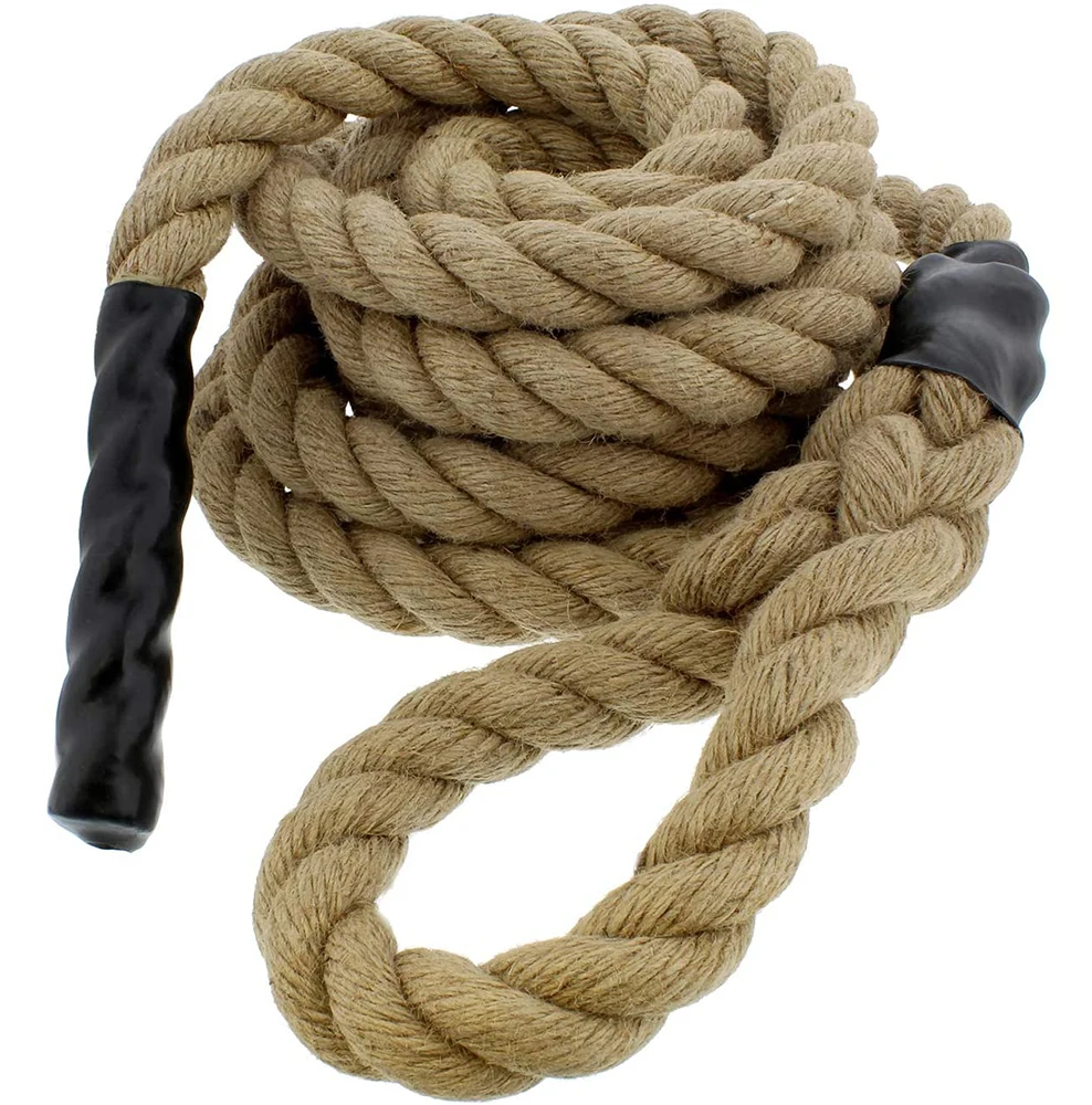 Hemp Rope Climb Hemp Fiber Climbing Rope with Hook Strength Training Battle Rope ...