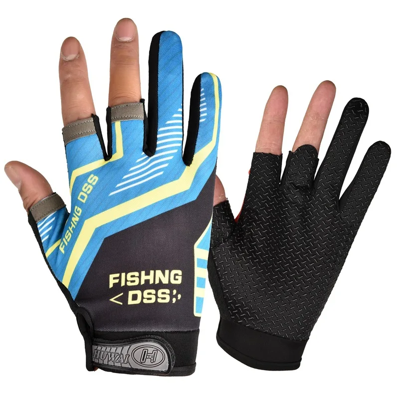 Men Women Universal Fishing Gloves Three Fingers Outdoor Half Finger Anti-slip Protection Fishing gloves