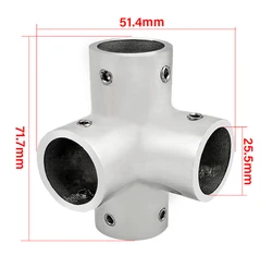 Marine - Grade Stainless Steel Tube Connector - No Rust Outdoor Awning Fastener (25mm W)