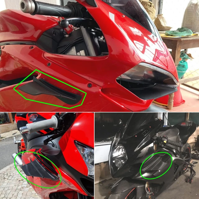 Aliette Aerodinamiche Universali Per Moto - Winglet In Plastica Per YZF R1/R6/S1000RR - Foto 4