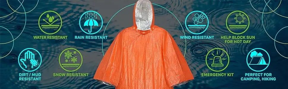 Multifunctional waterproof military poncho raincoat hooded cover for outdoor camping hiking travel motorcycle rain gear tent