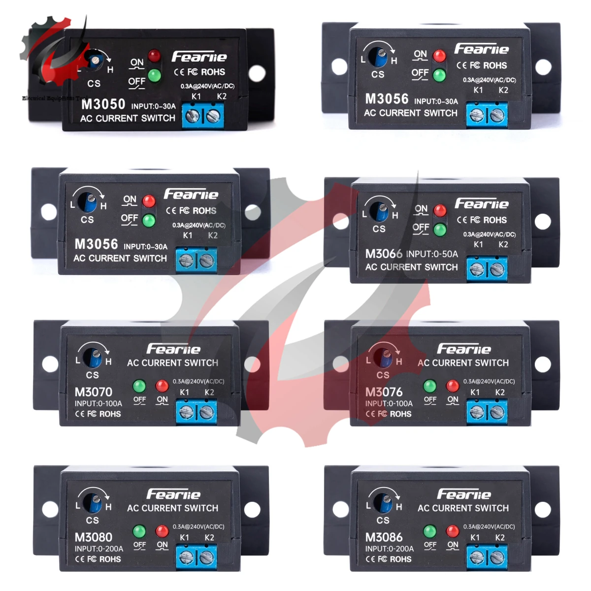 Interruptor do sensor atual ajustável, módulo de detecção atual normalmente fechado ou aberto, M3050, M3056, M3060, M3066, M3070, M3076, M3080, M3086